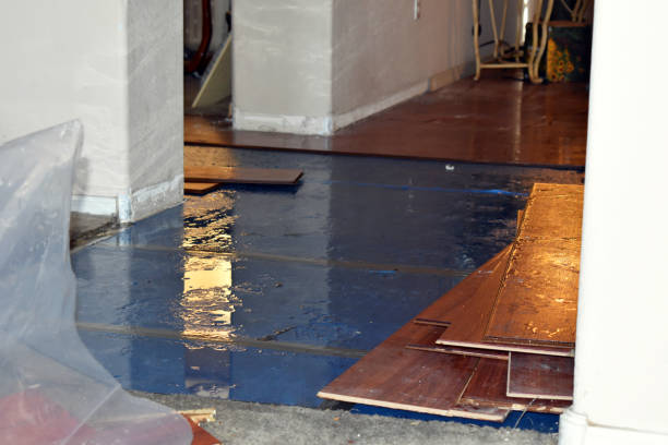 Professional Flood Cleanup technician working in Newton Upper Falls, MA